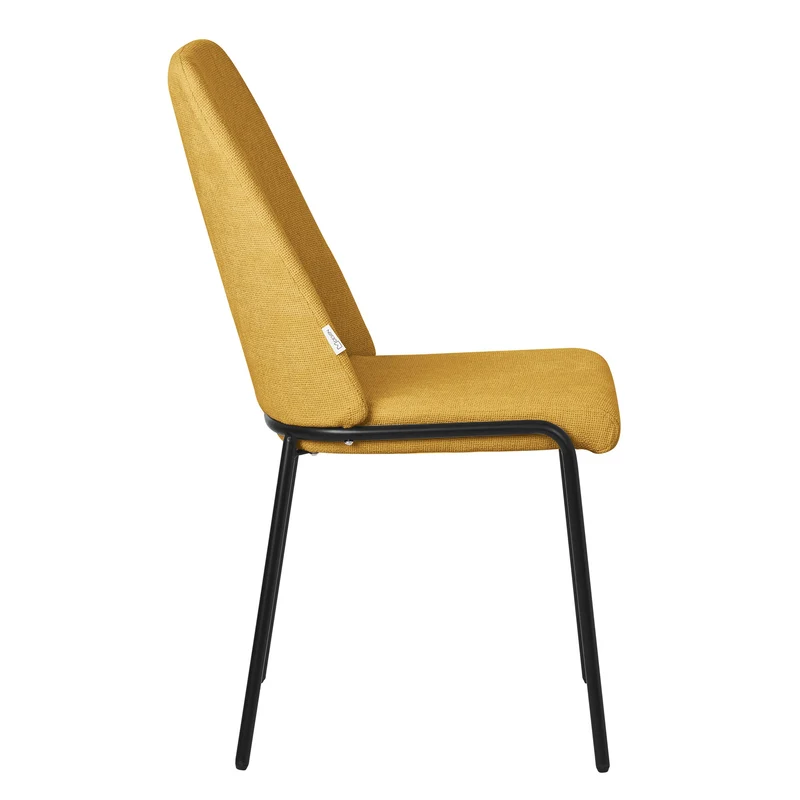 Esszimmerstühle 4er Set Senf mit Rückenlehne, Polsterstühle für Esszimmer & Küche ML-Design
