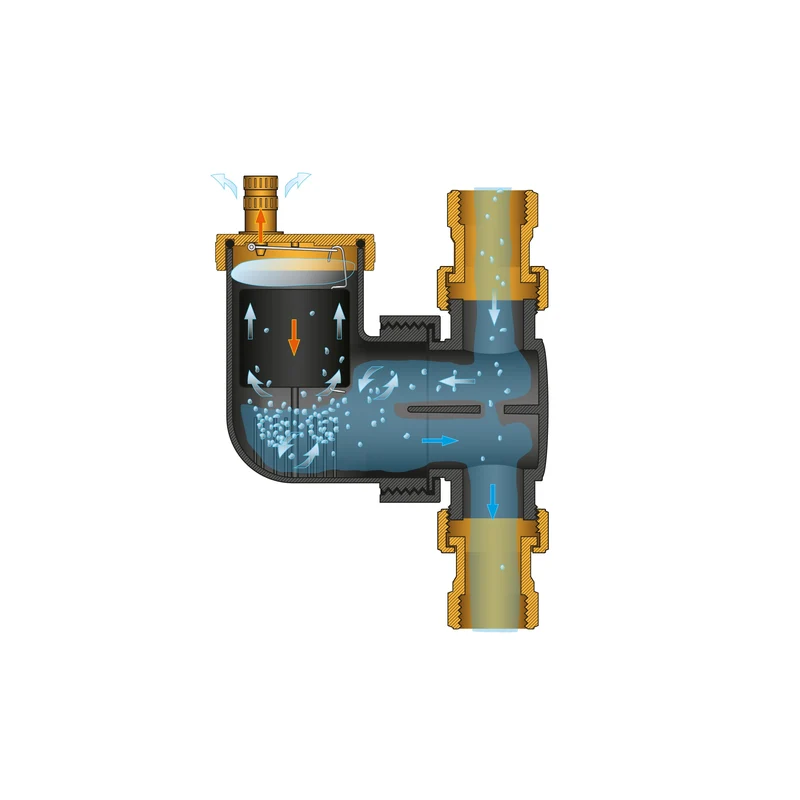 Luftabscheider für Warmwasserheizung mit automatischem Schnellentlüftungsventil horizontal & vertikal montierbar LuxeBath