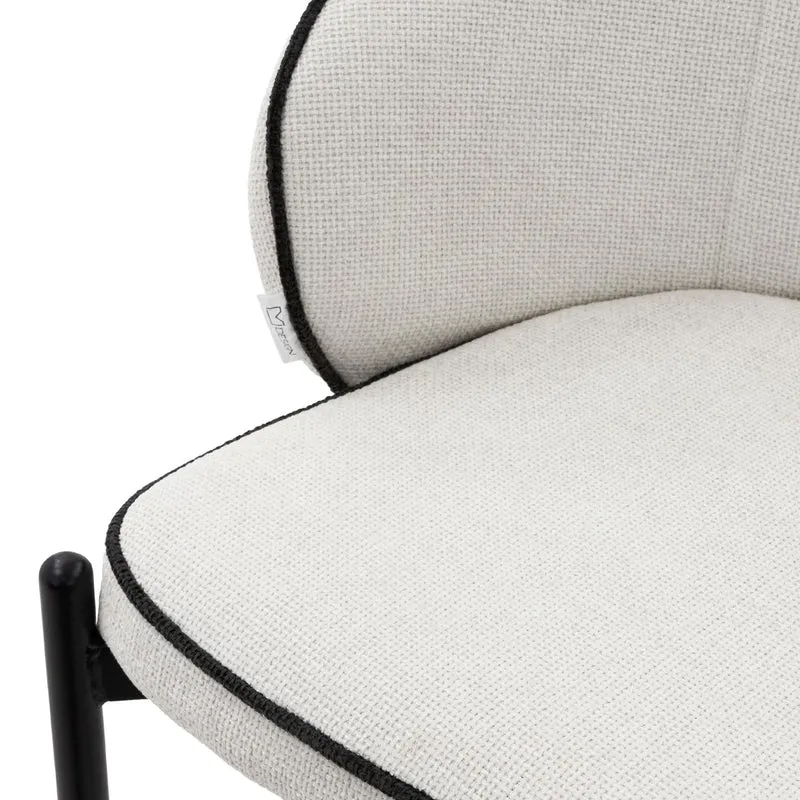Barhocker 2er Set Beige 50x101x54 cm mit Rückenlehne und Fußstütze bis 120 kg ML-Design