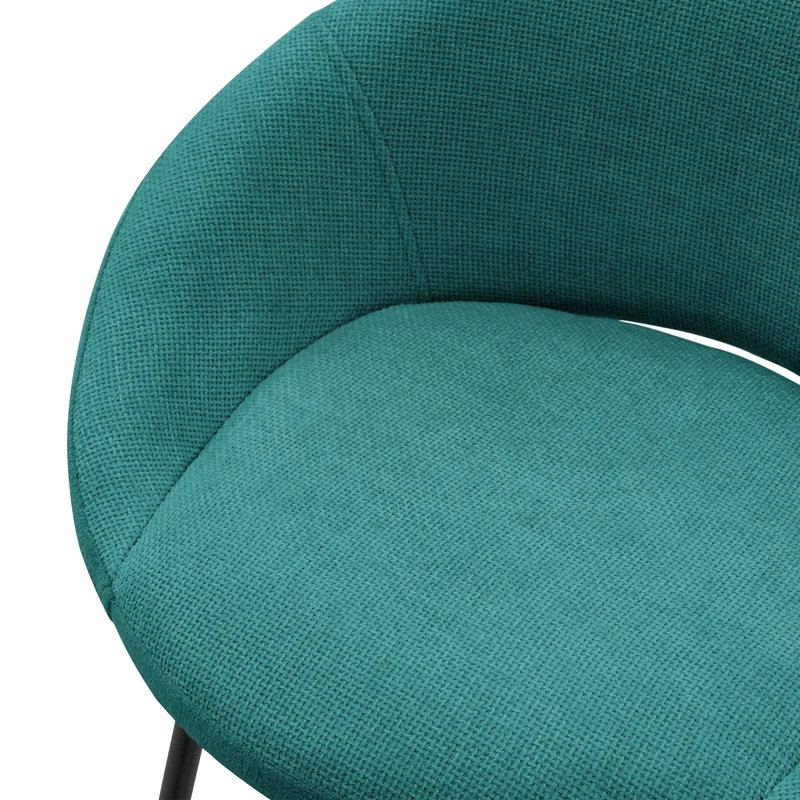 Barhocker 2er Set Petrol 56x94x50 cm mit Rückenlehne und Fußstütze bis 120 kg ML-Design