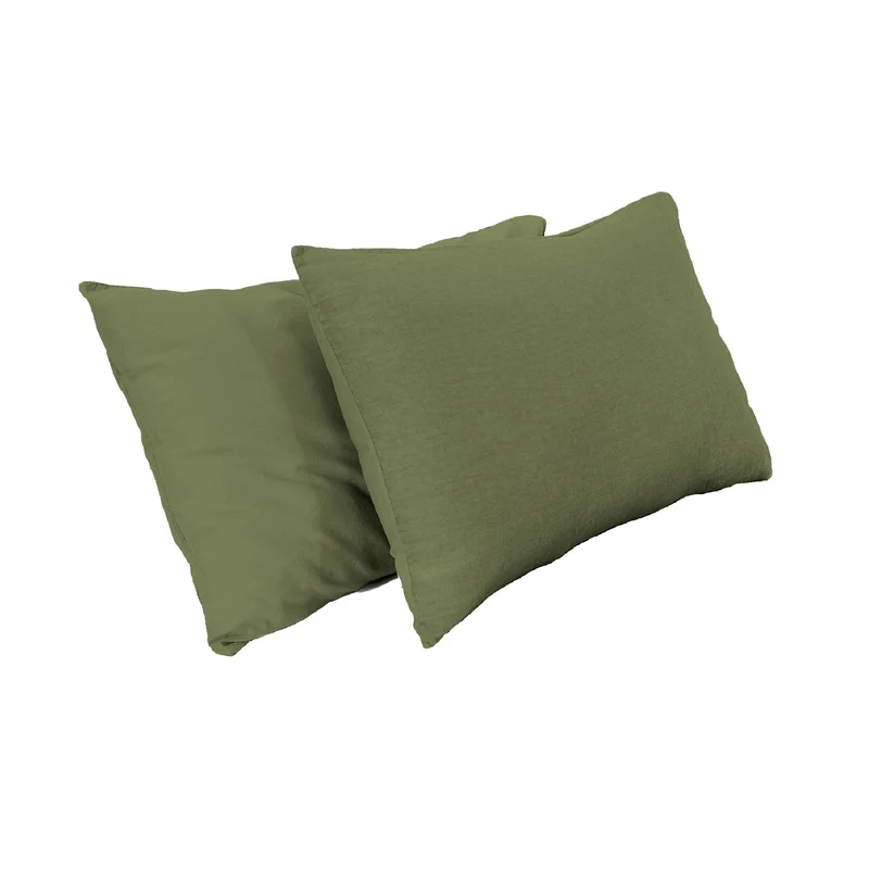 Federa Cotone e Lino StoneWashed No Stiro - Loira