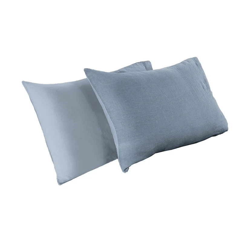 Federa Cotone e Lino StoneWashed No Stiro - Loira