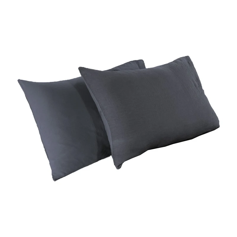 Federa Cotone e Lino StoneWashed No Stiro - Loira
