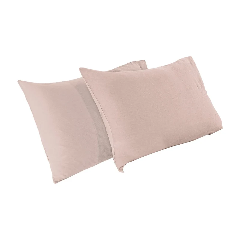 Federa Cotone e Lino StoneWashed No Stiro - Loira