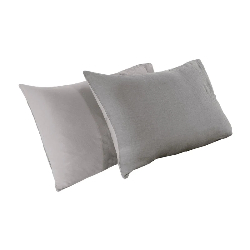 Federa Cotone e Lino StoneWashed No Stiro - Loira