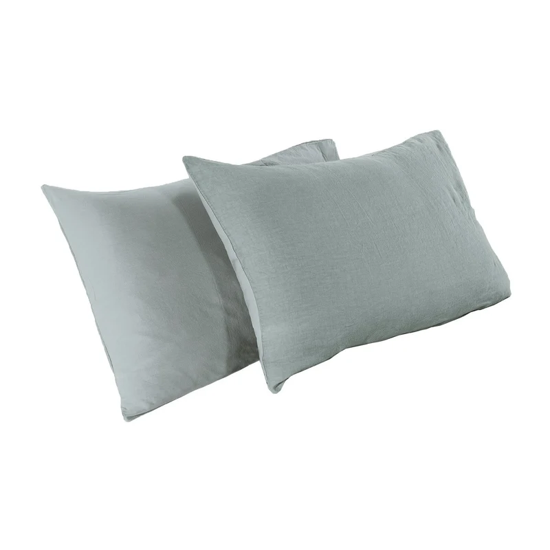 Federa Cotone e Lino StoneWashed No Stiro - Loira