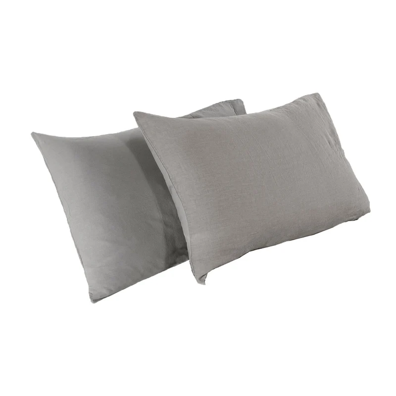 Federa Cotone e Lino StoneWashed No Stiro - Loira