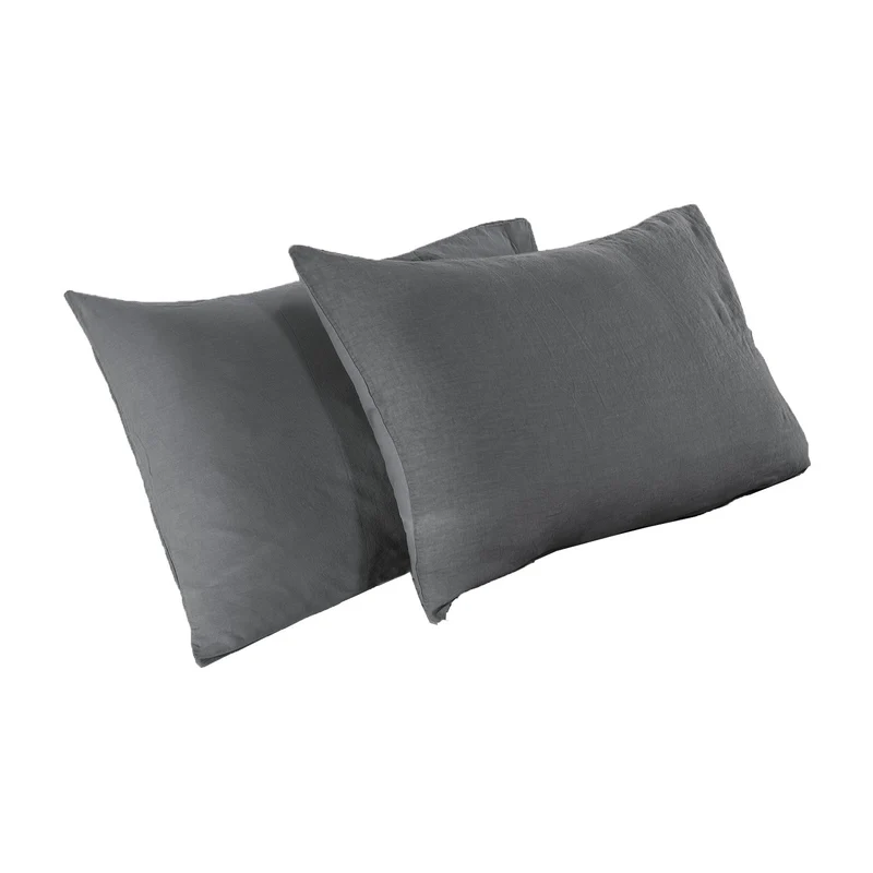 Federa Cotone e Lino StoneWashed No Stiro - Loira