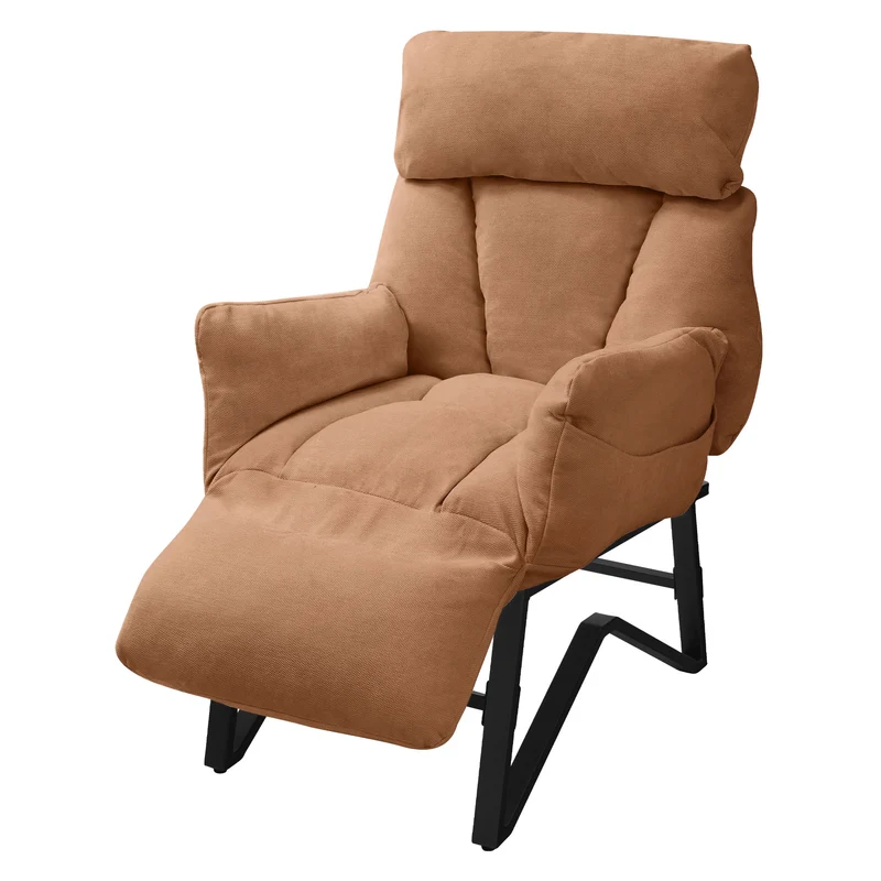 Relaxsessel in Leinen-Optik mit Armlehne & Liegefunktion ML-Design
