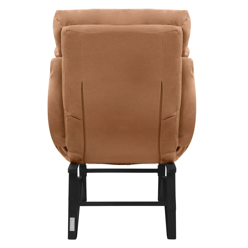 ML-DESIGN | Sessel mit Liegefunktion 85x82x102 cm aus Leinenstoff Braun Relaxsessel Fernsehsessel mit verstellbarer Rückenlehne, Armlehnen & Fußablage