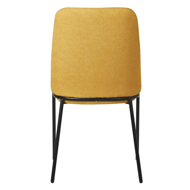 Esszimmerstühle 2er Set Senf mit Rückenlehne, Polsterstühle für Esszimmer & Küche ML-Design