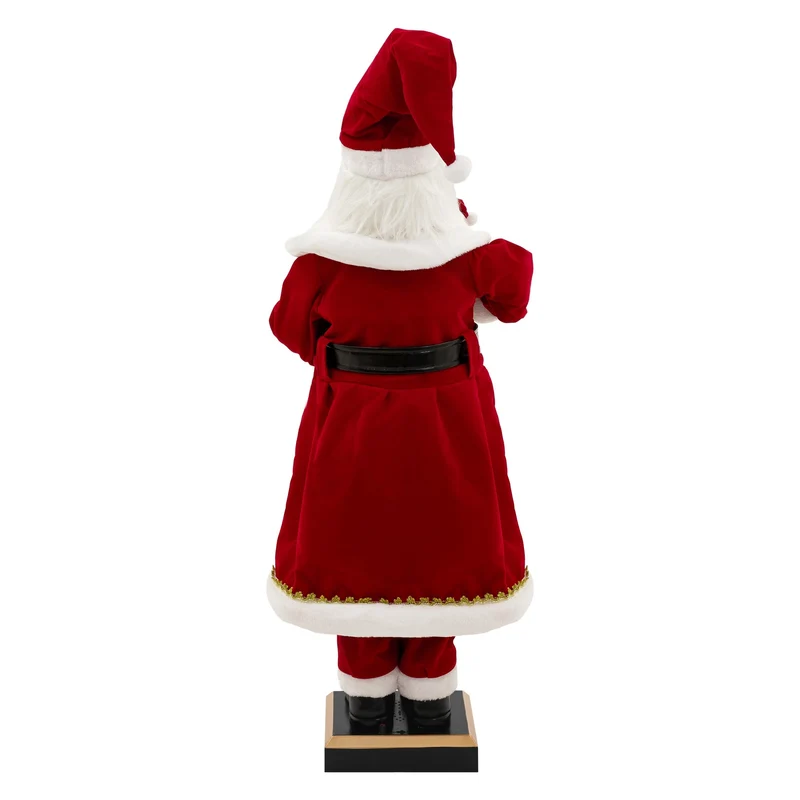 Weihnachtsmann 120 cm mit LED Licht Bewegung Sound Musik, Weihnachtsfigur für Innenbereich