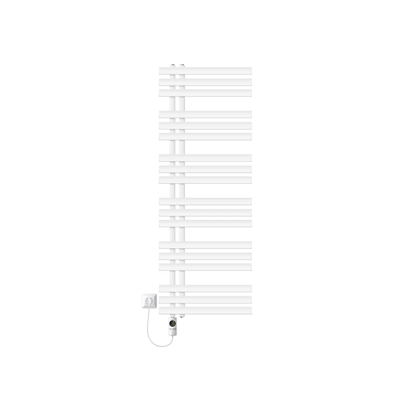 Badheizkörper Mittelanschluss 500x1400 mm Weiß mit Heizstab 900W LuxeBath