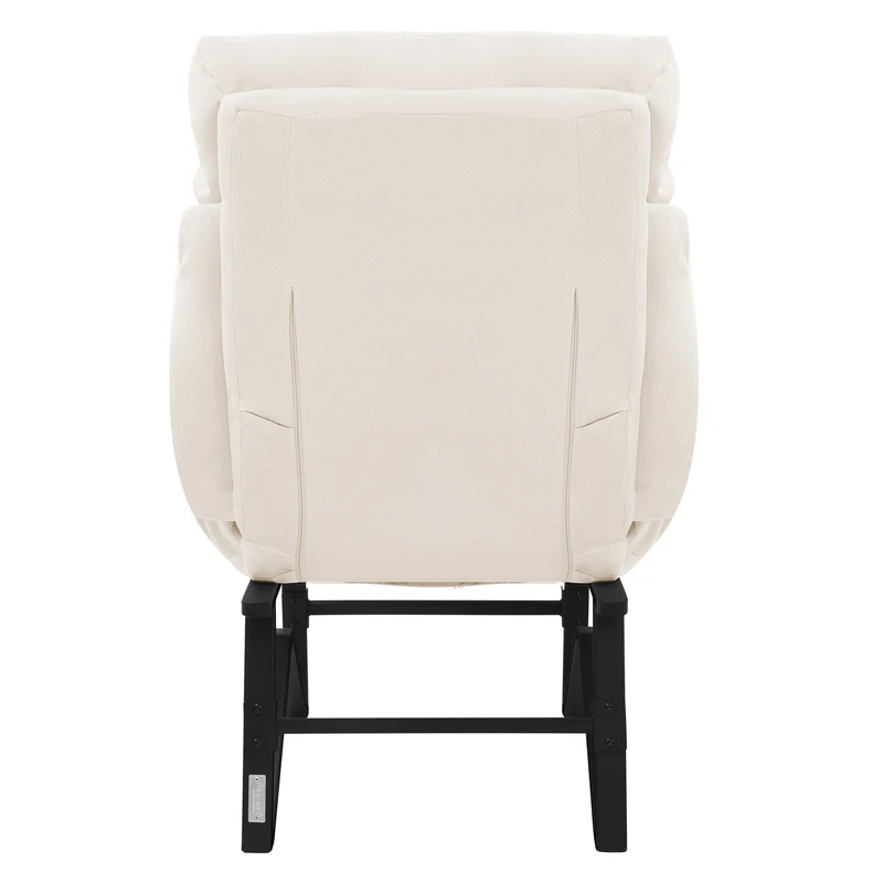ML-DESIGN | Sessel mit Liegefunktion 85x82x102 cm aus Leinenstoff Beige Relaxsessel Fernsehsessel mit verstellbarer Rückenlehne, Armlehnen & Fußablage
