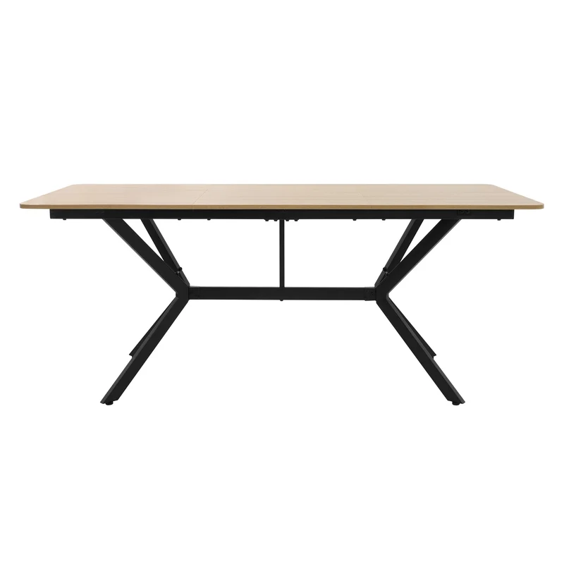 Esstisch aus Holz 180x80x75 cm Hellbraun Esszimmertisch für 6 Personen ML-Design
