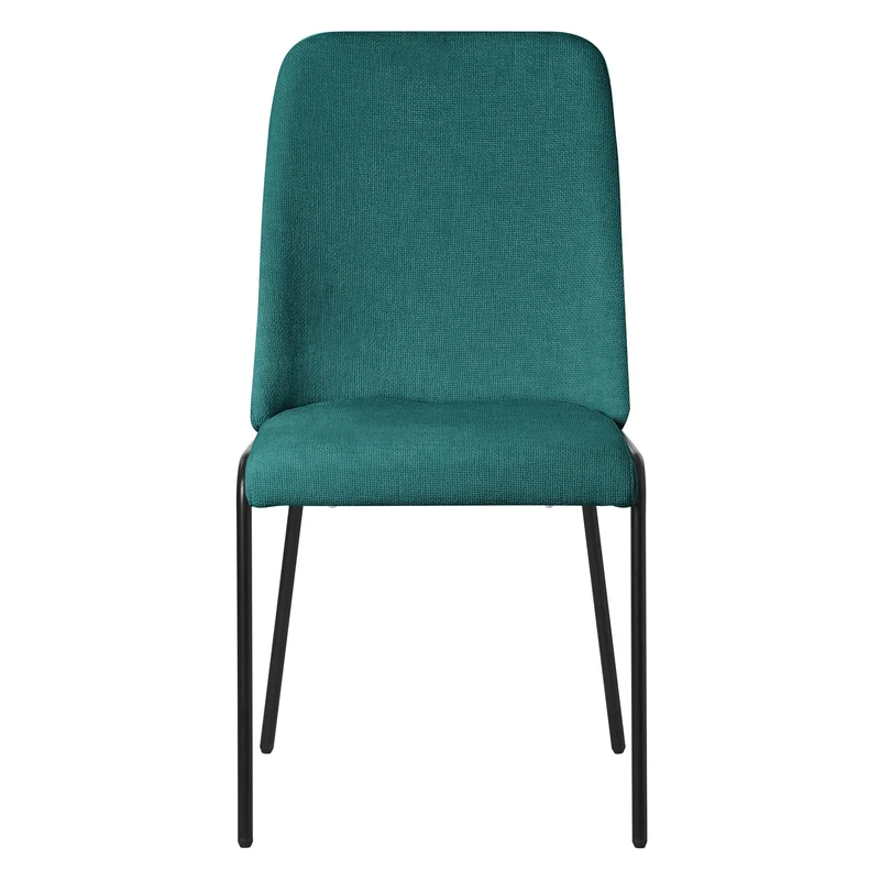 Esszimmerstühle 2er Set Petrol mit Rückenlehne, Polsterstühle für Esszimmer & Küche ML-Design
