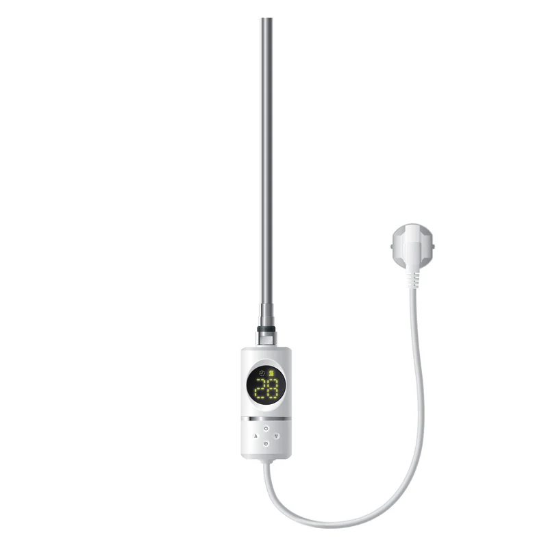 Badheizkörper Mittelanschluss 600x1000 mm Weiß mit Heizstab 300W LuxeBath
