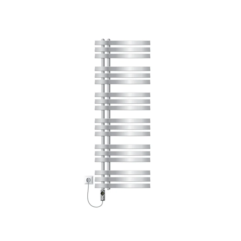 Badheizkörper Mittelanschluss 500x1400 mm Chrom mit Heizstab 1200W LuxeBath