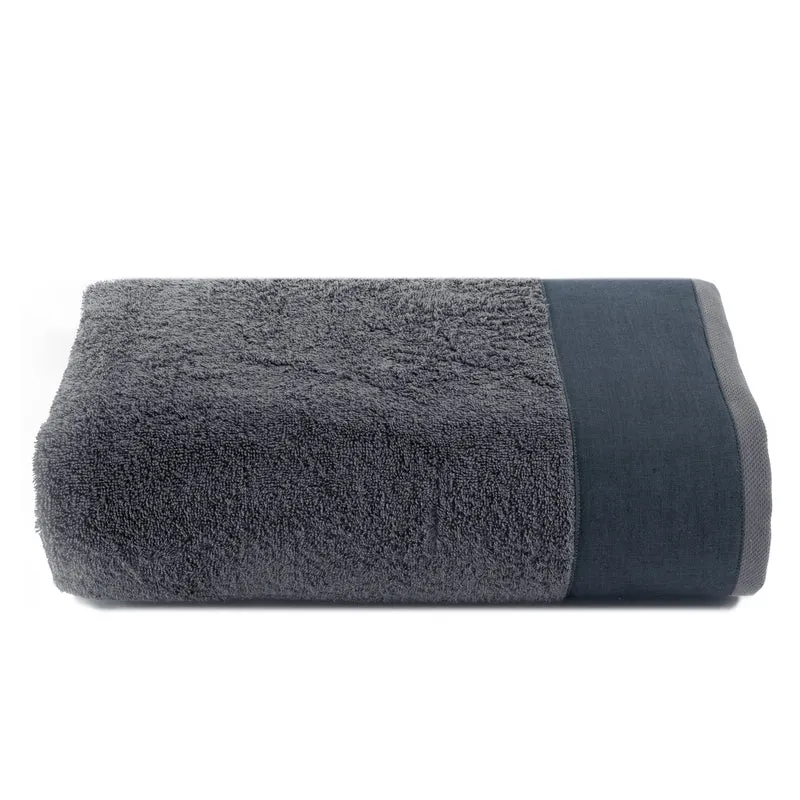 Telo da bagno in Spugna con Balza in Lino StoneWashed - Loira