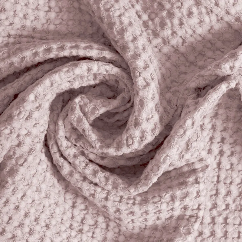 Coppia Nido d'Ape Stonewashed con Bordo in Lino - Jaspy