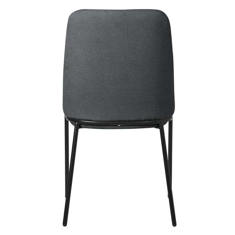 Esszimmerstühle 2er Set Anthrazit mit Rückenlehne, Polsterstühle für Esszimmer & Küche ML-Design