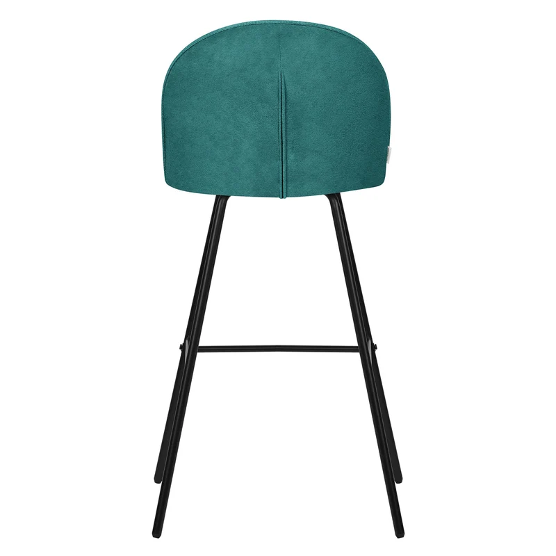 Barhocker 2er Set Petrol 52x102x50 cm mit Rückenlehne und Fußstütze bis 120 kg ML-Design