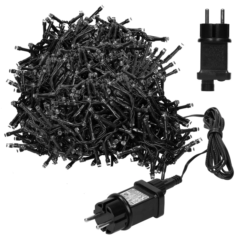 LED Cluster Lichterkette 39m, 3000 LEDs Kaltweiß, mit Timer und 8 Leuchtmodi, IP44 Innen/Außen