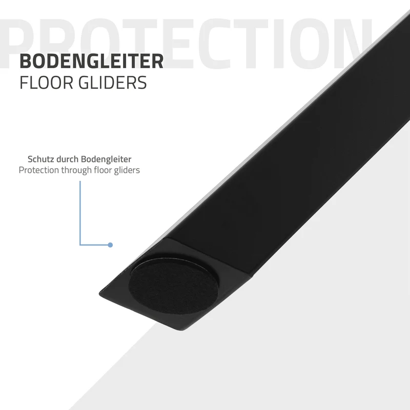 2 Stück Tischbeine B60xH72 cm Tischkufen X-Form Stahl pulverbeschichtet Schwarz ML-Design