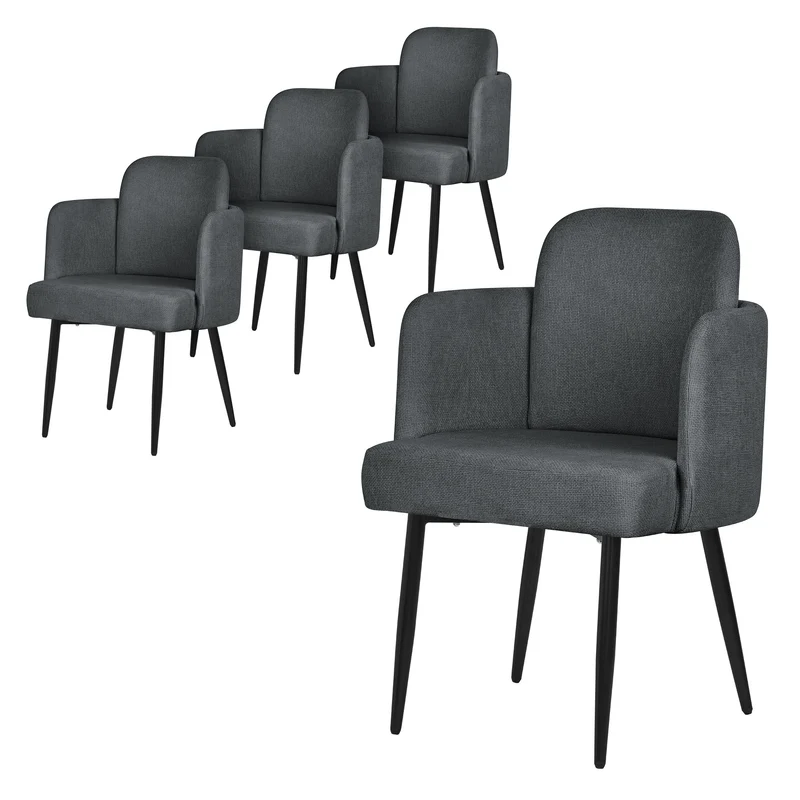 ML-Design | Esszimmerstuhl mit Metallbeinen Rücken- & Armlehne 59x86x59 cm, bis 120 kg, Wohnzimmerstuhl Polsterstuhl