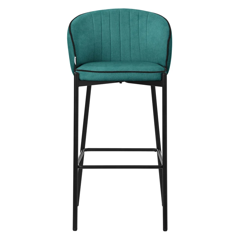 Barhocker 4er Set Petrol 50x101x54 cm mit Rückenlehne und Fußstütze bis 120 kg ML-Design