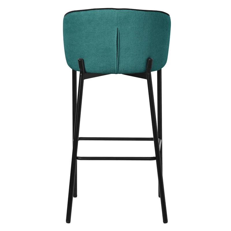 Barhocker 4er Set Petrol 50x101x54 cm mit Rückenlehne und Fußstütze bis 120 kg ML-Design