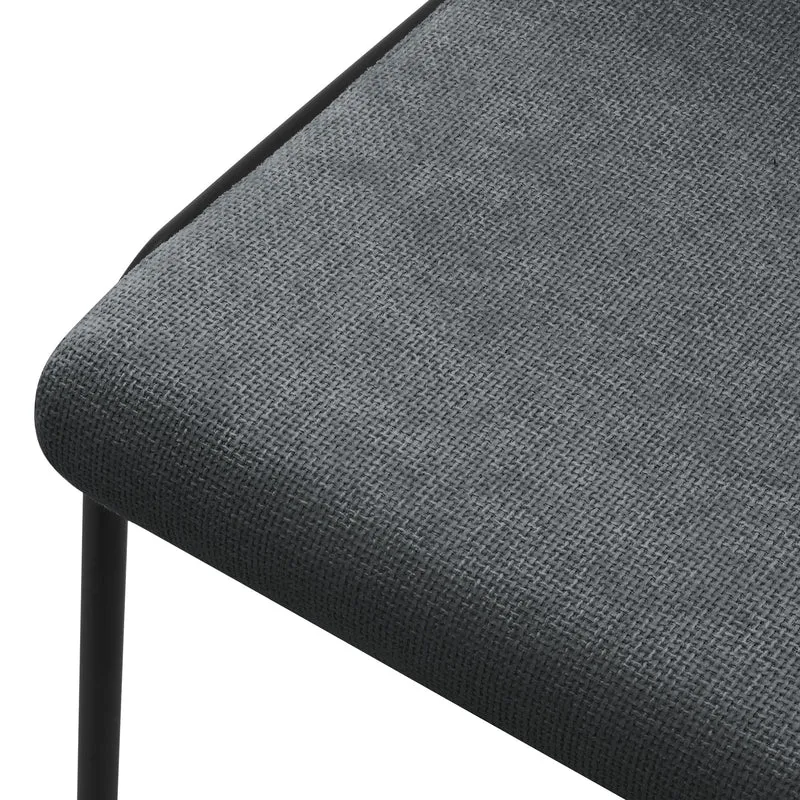 Esszimmerstühle 4er Set Anthrazit mit Rückenlehne, Polsterstühle für Esszimmer & Küche ML-Design