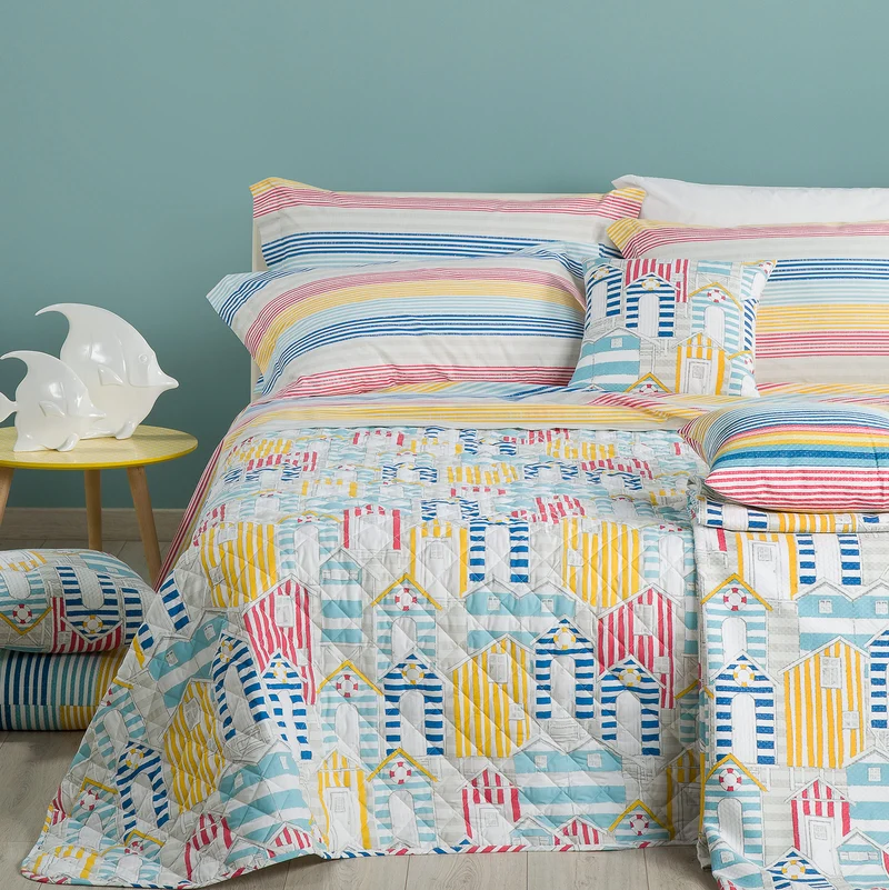 Copriletto Primaverile Coral Beach in Cotone 80 gr/mq