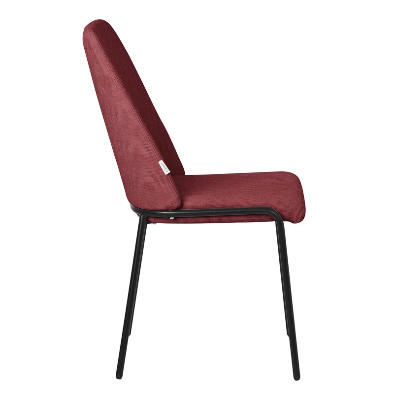Esszimmerstühle 6er Set Rot mit Rückenlehne, Polsterstühle für Esszimmer & Küche ML-Design