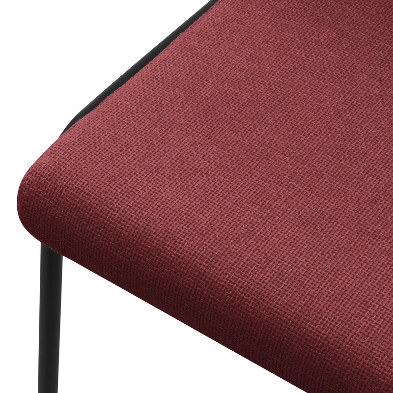 Esszimmerstühle 6er Set Rot mit Rückenlehne, Polsterstühle für Esszimmer & Küche ML-Design