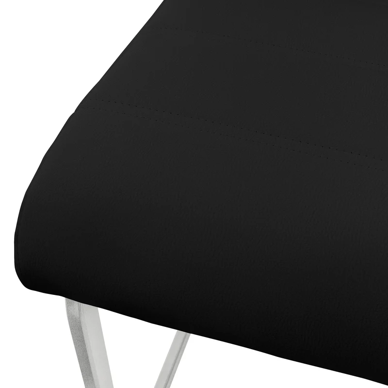 B-Ware Esszimmerstuhl Freischwinger 2er Set mit Rückenlehne Schwarz Kunsterlederbezug ML-Design