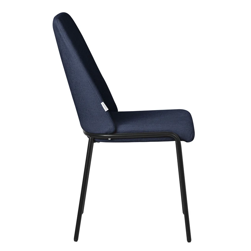 Esszimmerstühle 6er Set Dunkelblau mit Rückenlehne, Polsterstühle für Esszimmer & Küche ML-Design