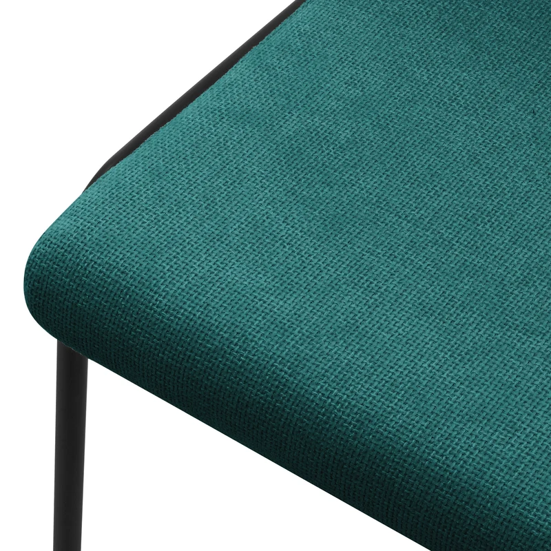 Esszimmerstühle 6er Set Petrol mit Rückenlehne, Polsterstühle für Esszimmer & Küche ML-Design