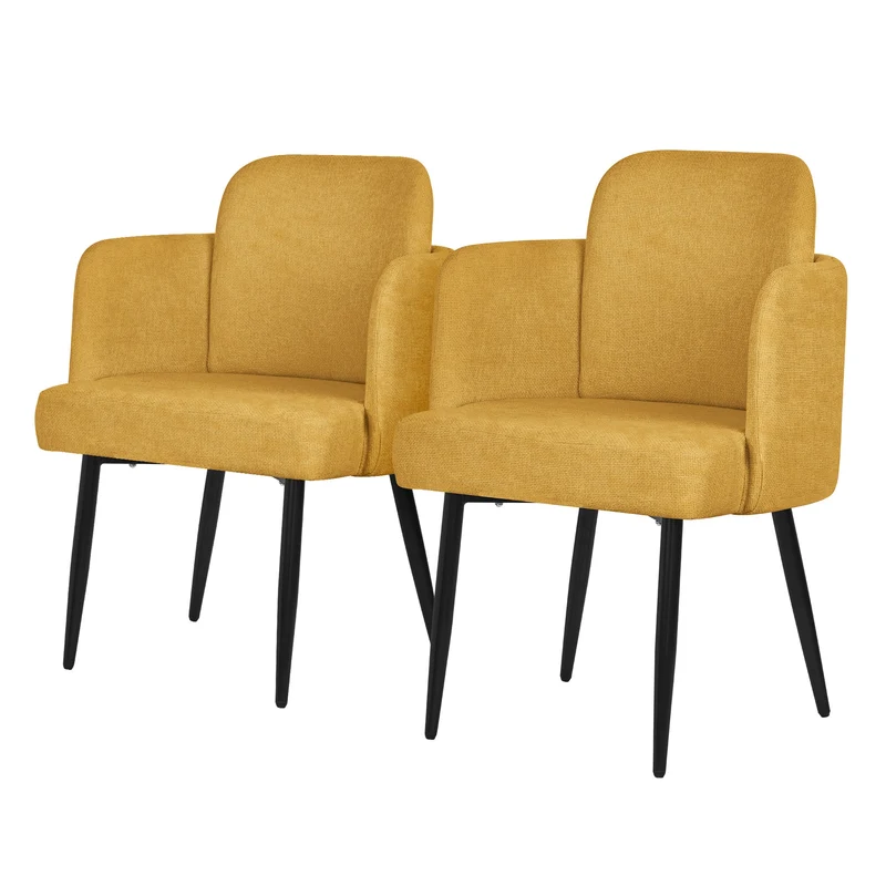 ML-Design | Esszimmerstuhl mit Metallbeinen Rücken- & Armlehne 59x86x59 cm, bis 120 kg, Wohnzimmerstuhl Polsterstuhl