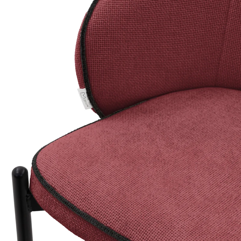 Barhocker 4er Set Rot 50x101x54 cm mit Rückenlehne und Fußstütze bis 120 kg ML-Design