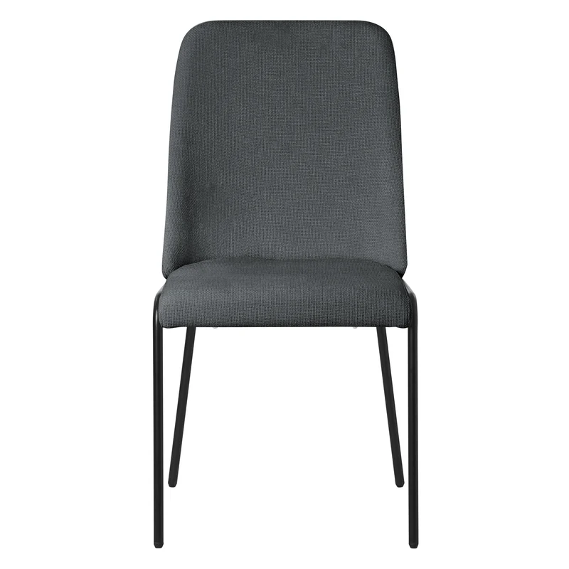 Esszimmerstühle 6er Set Anthrazit mit Rückenlehne, Polsterstühle für Esszimmer & Küche ML-Design