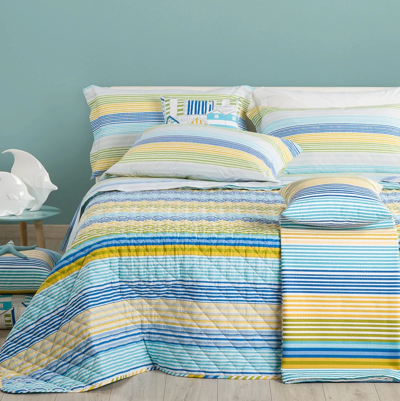 Copriletto Primaverile rio Coral Beach in Cotone 80 gr/mq