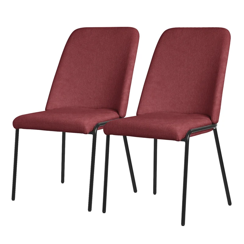 Esszimmerstuhl in Leinen Optik mit hoher Rückenlehne ML-Design