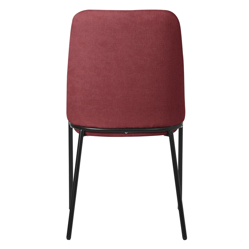 Esszimmerstühle 2er Set Rot mit Rückenlehne, Polsterstühle für Esszimmer & Küche ML-Design
