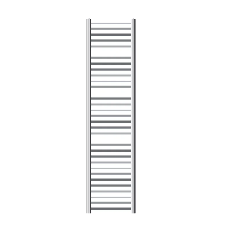 Elektrischer Badheizkörper mit Heizstab 1200W 400x1800 mm Chrome gebogen mit Seitenanschluss & Thermostat Digitalanzeige LuxeBath