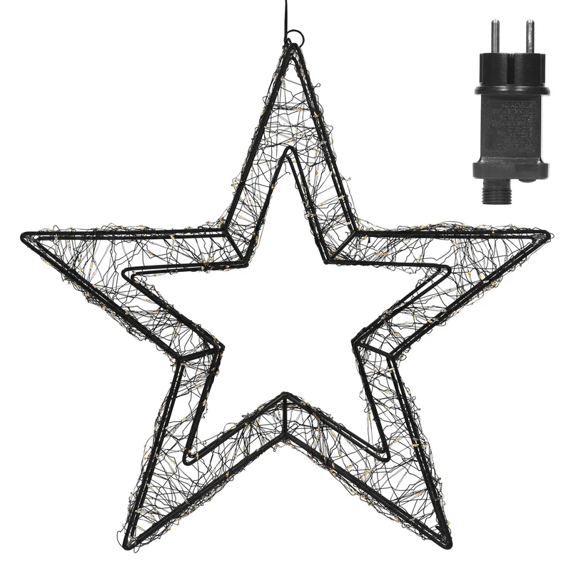 LED Weihnachtsstern 50 cm mit 720 extra-warmweißen LEDs und Timer für Innen und Außen IP44 Spritzwassergeschützt
