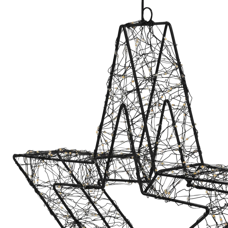 LED Weihnachtsstern 50 cm mit 720 extra-warmweißen LEDs und Timer für Innen und Außen IP44 Spritzwassergeschützt