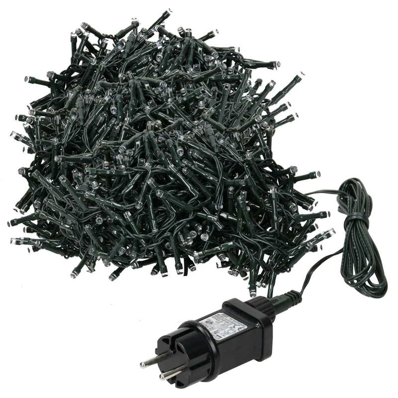 Weihnachtsbaumschmuck Cluster Lichterkette LED 11 m Warmweiß 560 LED Birnen