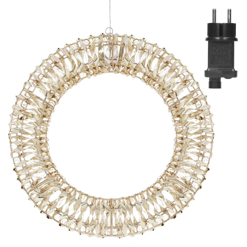 Lichterkranz mit 720 warmweißen LEDs Ø 50 cm mit Timer für innen und außen Weihnachtskranz