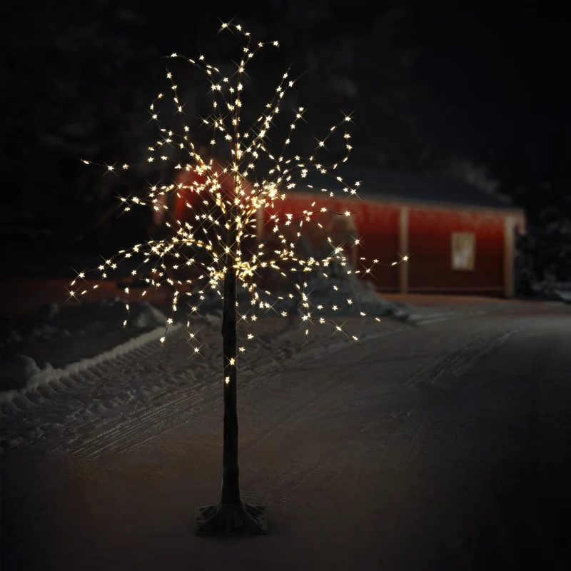 LED-Baum 150cm mit 600 warmweißen LEDs Künstlicher Weihnachtsbaum mit Lichterkette